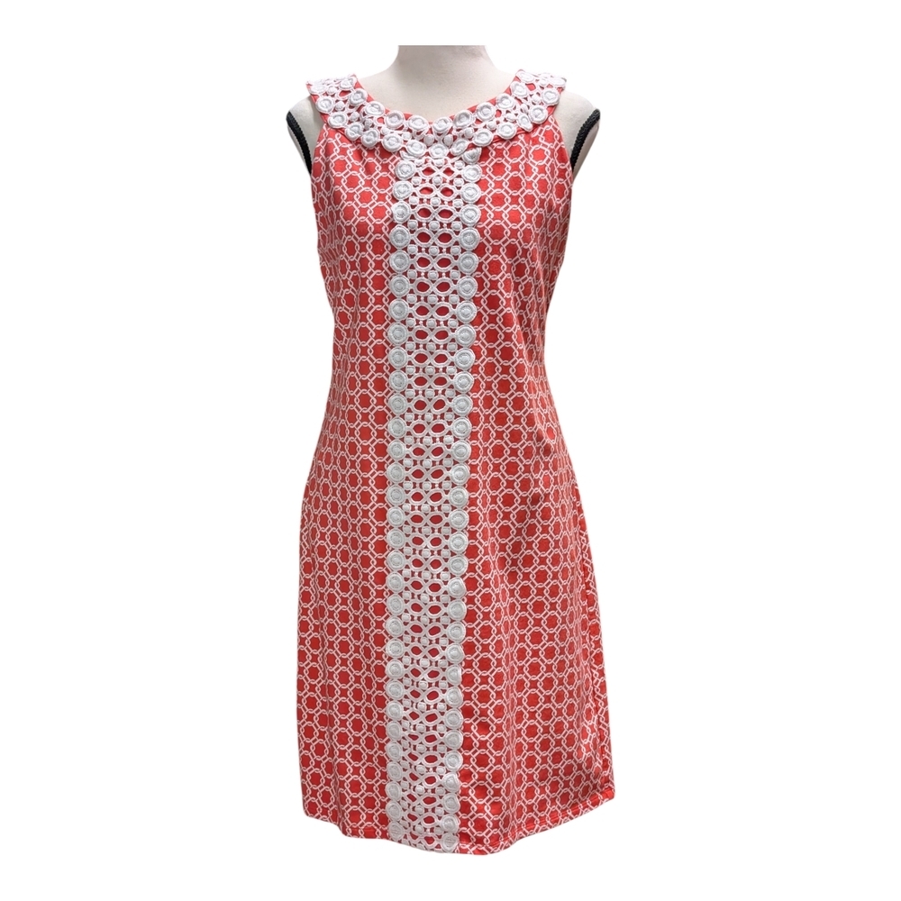 Charter Club Red and White Patterned Dress - Picture 2 of 8